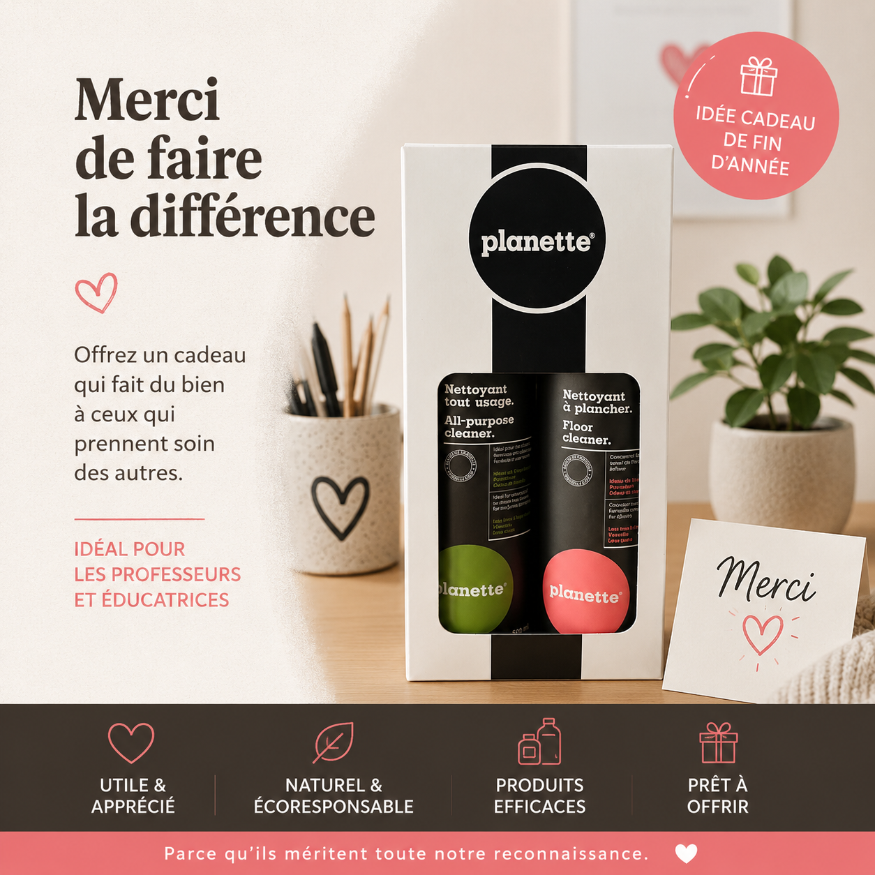 Ensemble cadeau pour professeur!
